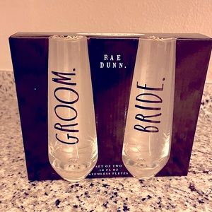 Rae Dunn Bride/Groom Glasses